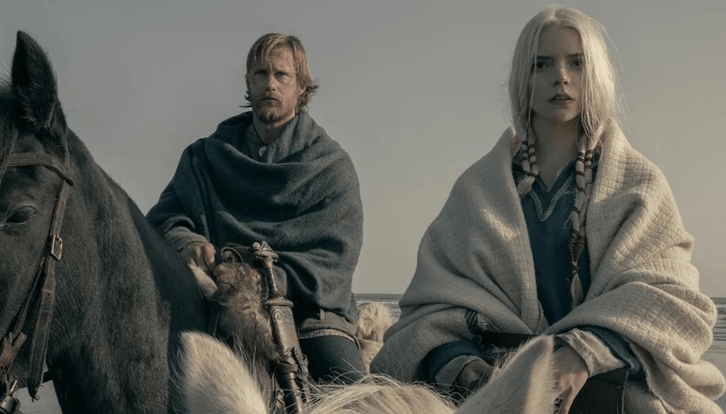Alexander Skarsgård e Anya Taylor Joy in una scena del film  The Northman (2022) di Robert Eggers in uscita il 21 aprile