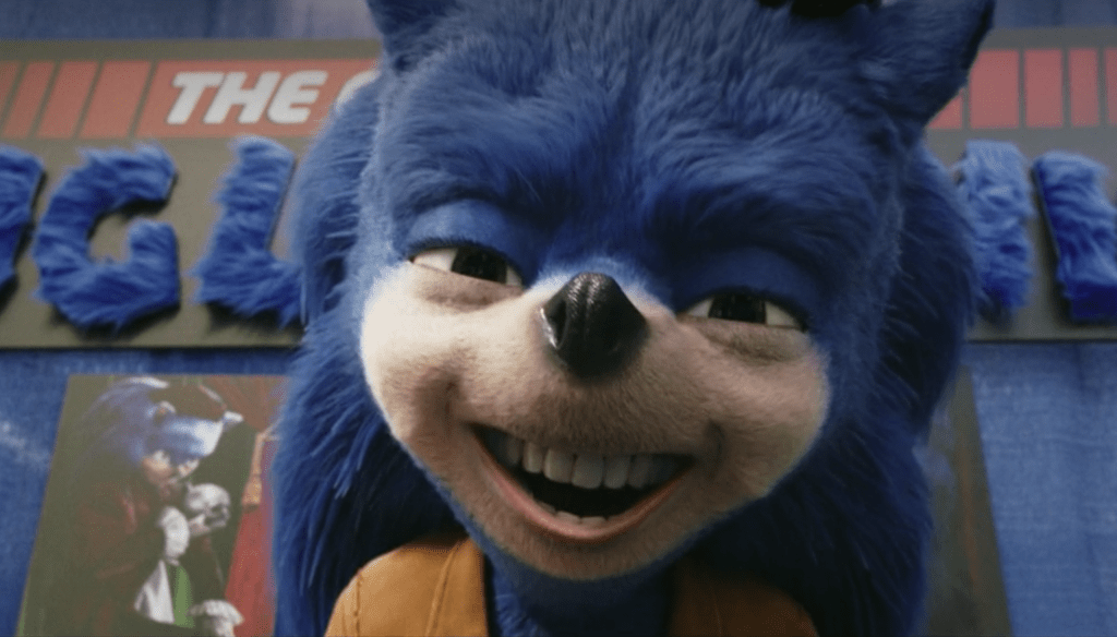 Ugly Sonic in una scena del film per Disney+ Cip & Ciop agenti speciali (2022) 