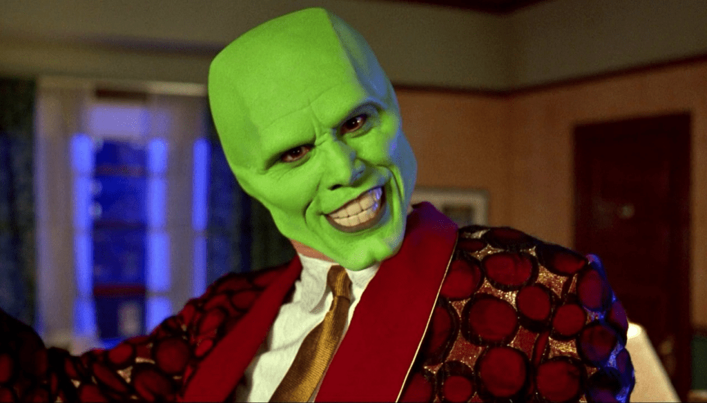 Jim Carrey in una scena del film The Mask (1994) diretto da Chuck Russell cult degli anni Novanta