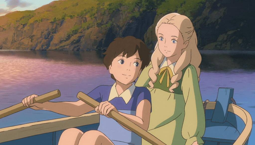 Anna e Marnie in una scena di Quando c'era Marnie (2014) film dello Studio Ghibli diretto da Hiromasa Yonebayashi