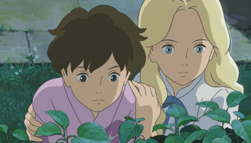 Anna e Marnie in una scena di Quando c'era Marnie (2014) film dello Studio Ghibli diretto da Hiromasa Yonebayashi