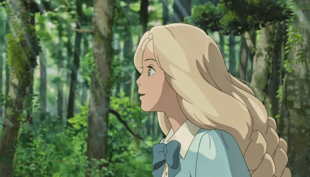 Marnie in una scena di Quando c'era Marnie (2014) film dello Studio Ghibli diretto da Hiromasa Yonebayashi