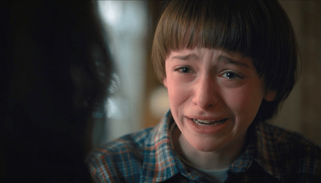 Noah Schnapp in una scena di Stranger Things 2 la seconda stagione di Stranger Things per Netflix