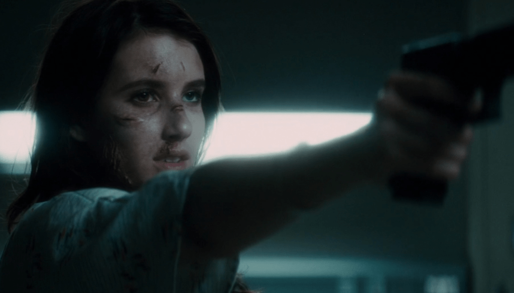Emma Roberts in una scena di Scream 4 (2011) di Wes Craven
