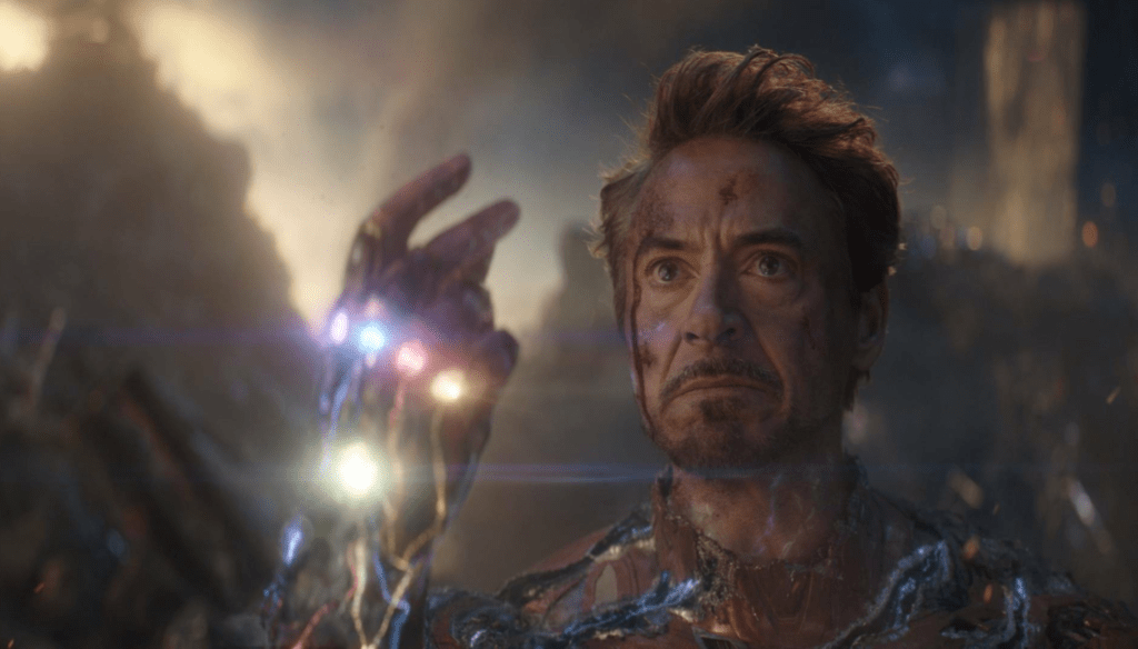 Robert Downey Jr. in una scena di Endgame (2019) di Anthony Russo, Joe Russo