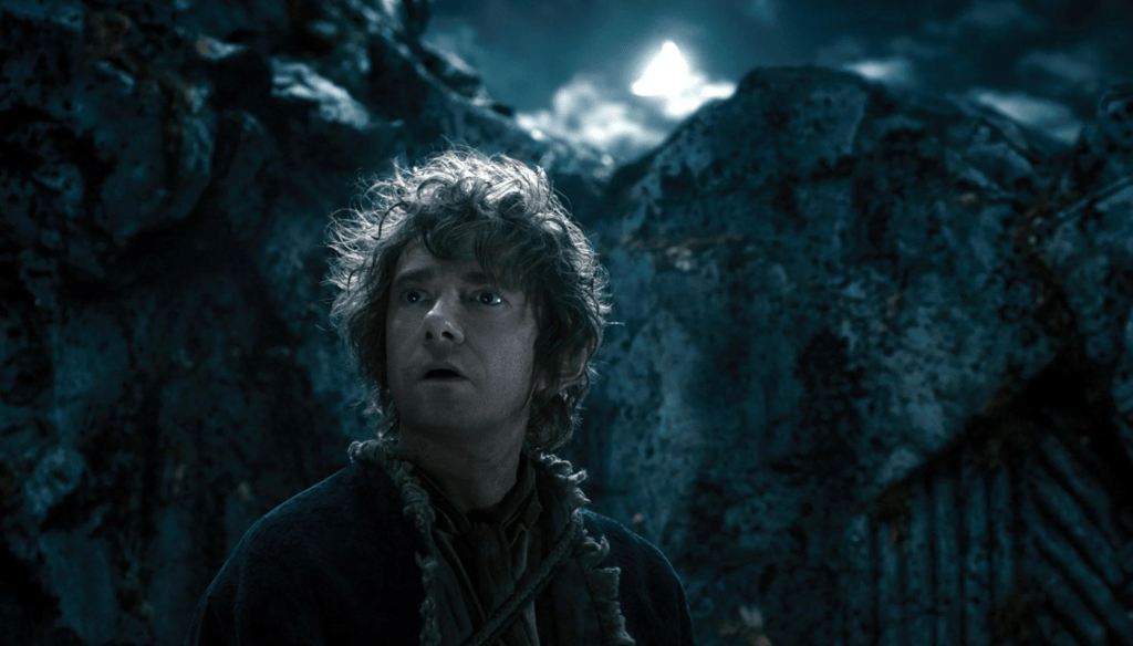 Martin Freeman in una scena di Lo Hobbit - La desolazione di Smaug (2013) di Peter Jackson