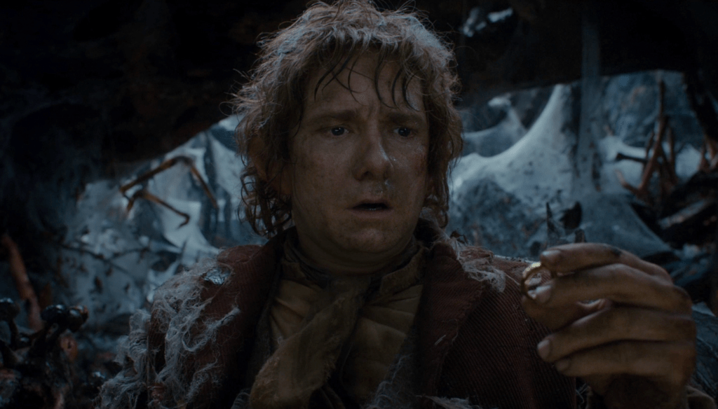 Martin Freeman in una scena di Lo Hobbit - La desolazione di Smaug (2013) di Peter Jackson