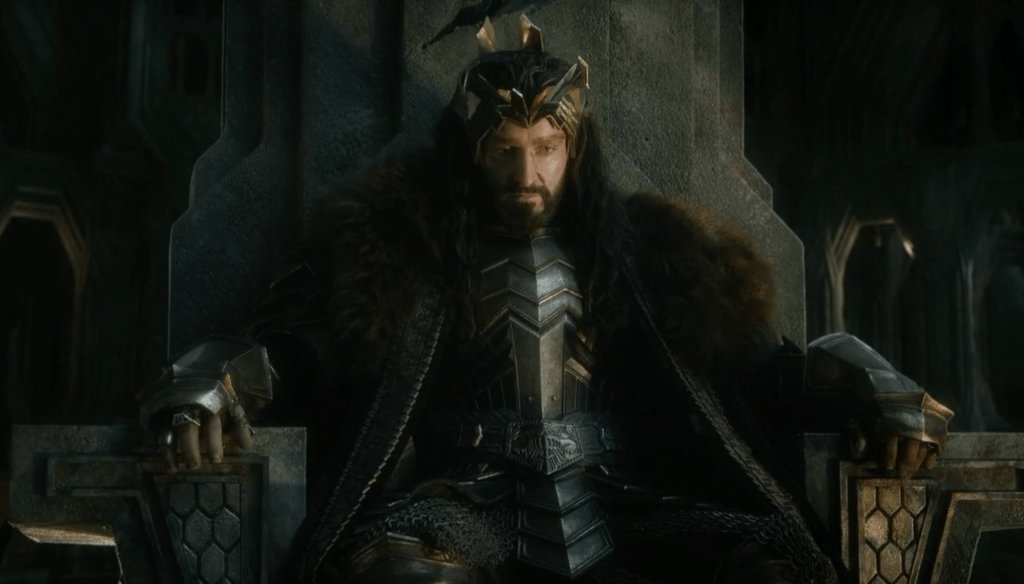 Richard Armitage in una scena di Lo Hobbit - La battaglia delle cinque armate (2014) di Peter Jackson