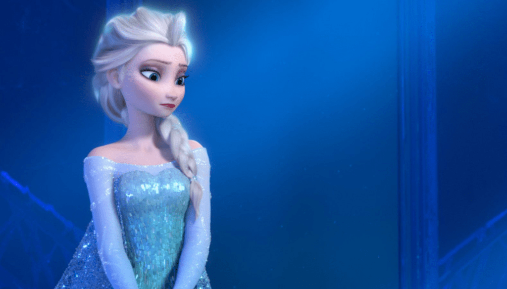 Elsa (Idina Menzel) in una scena di Frozen (2013) di Chris Buck e Jennifer Lee 
