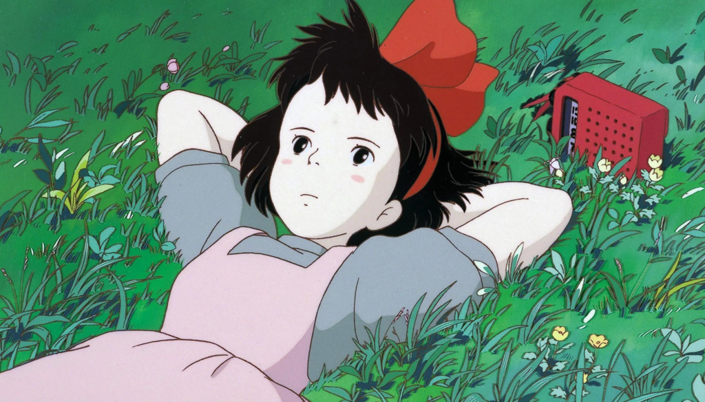 Kiki in una scena di Kiki - consegne a domicilio (1989) di Hayao Miyazaki