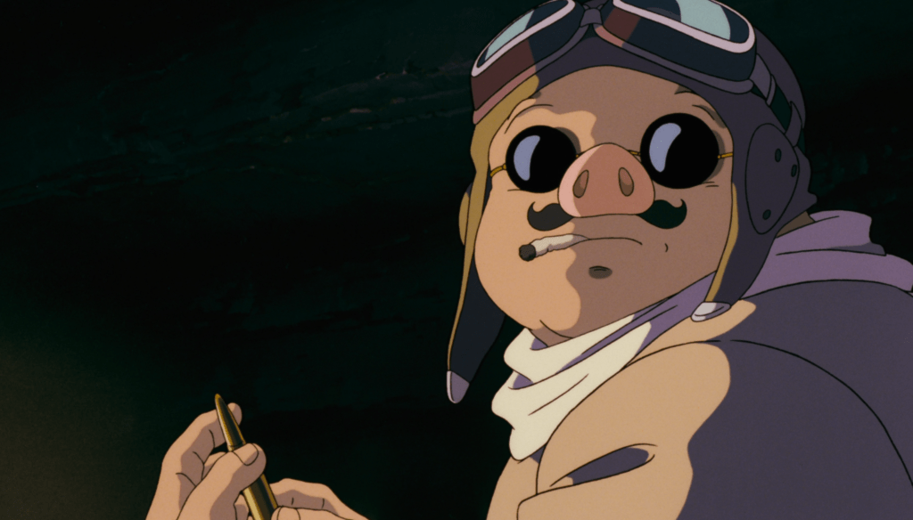 Porco Rosso in una scena di Porco Rosso (1992) di Hayao Miyazaki