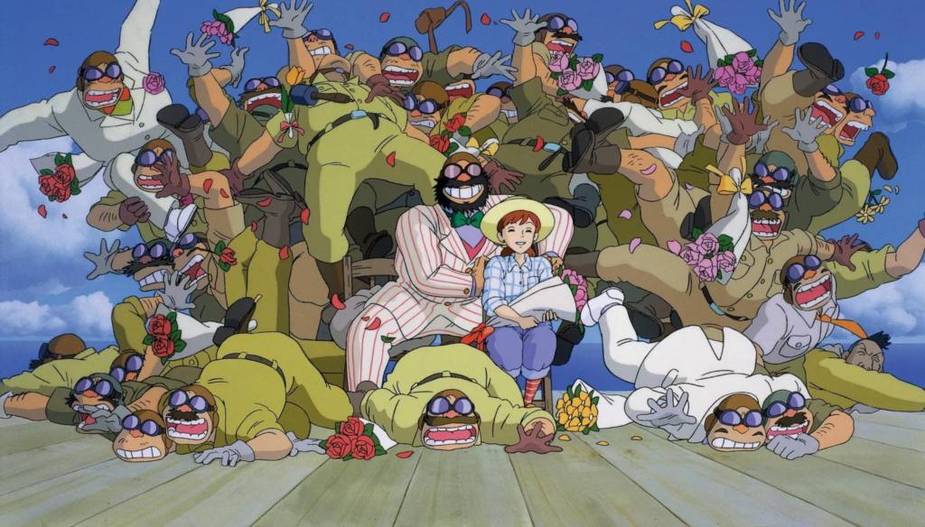 Fio Picolo in una scena di Porco Rosso (1992) di Hayao Miyazaki