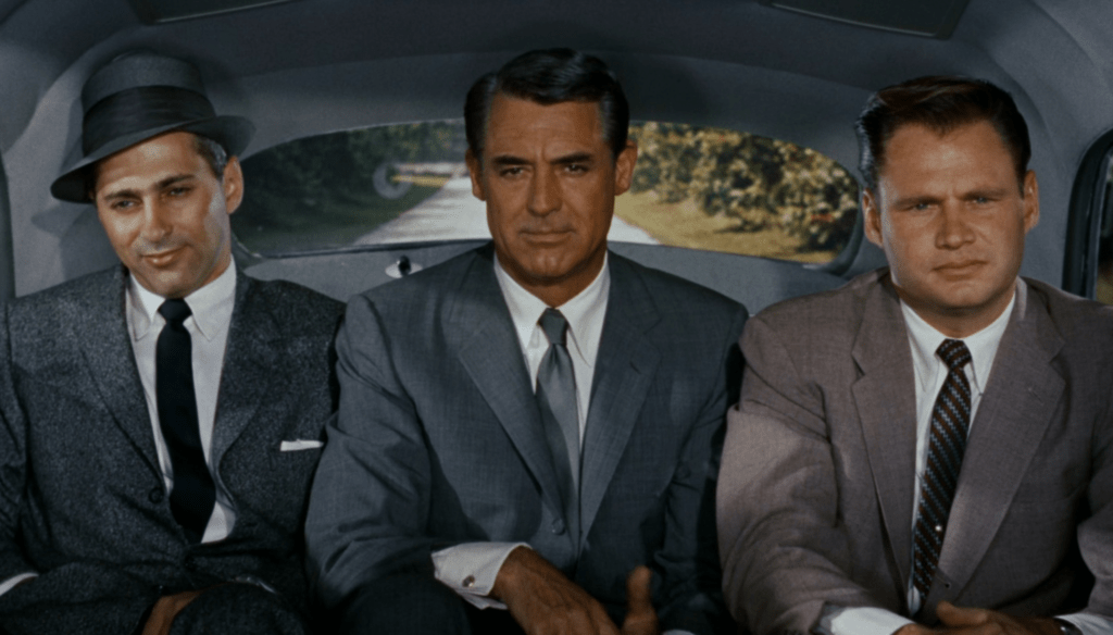 Cary Grant in una scena di Intrigo Internazionale (1959) di Alfred Hitchcock