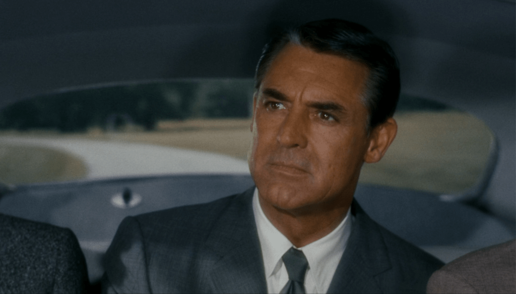 Cary Grant in una scena di Intrigo Internazionale (1959) di Alfred Hitchcock