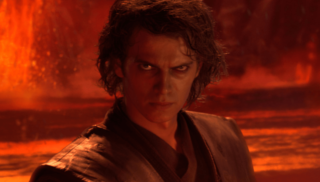Hayden Christensen in una scena di Star Wars: La vendetta dei Sith (2005) di George Lucas