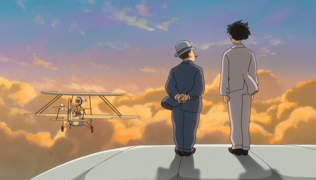 Joro e Caproni in una scena di Si alza il vento (2013) di Hayao Miyazaki