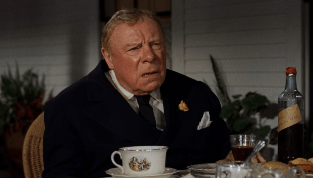 Edmund Gwenn in una scena di La congiura degli innocenti (1955) di Alfred Hitchcock