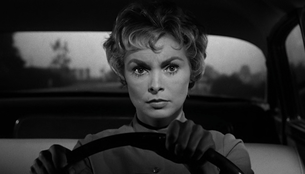 Janet Leigh in una scena di Psycho (1960) di Alfred Hitchcock