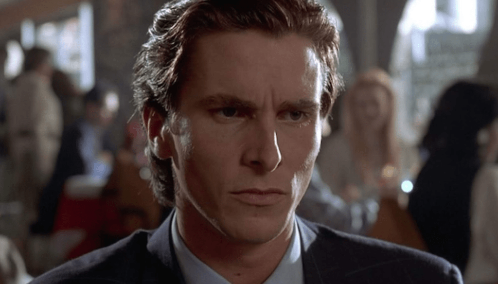 Christian Bale in una scena di American Psycho (2000) di Mary Harron