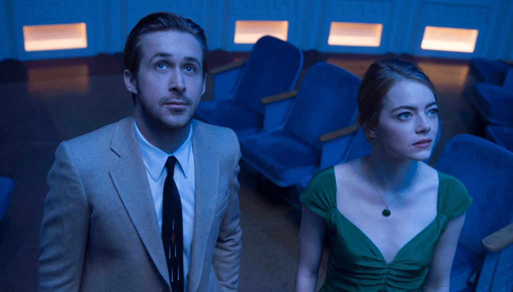 Emma Stone e Ryan Gosling in una scena di La La Land (2016) di Damien Chazelle