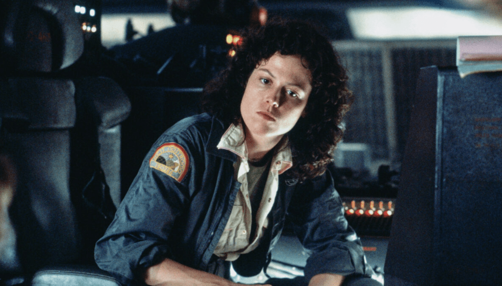Sigourney Weaver in una scena di Alien (1979) di Ridley Scott