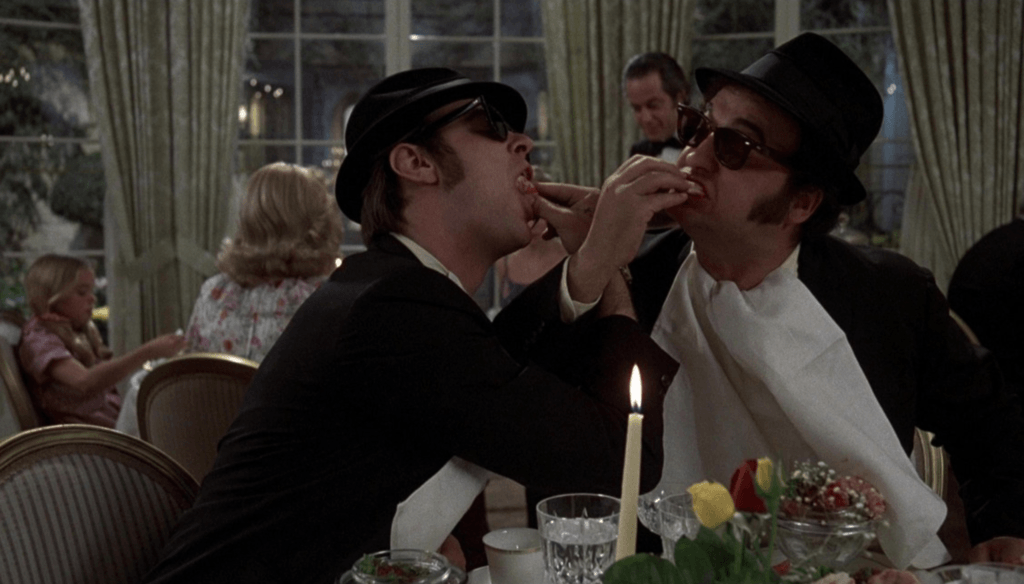 Dan Aykroyd e John Belushi in The Blues Brothers (1980) di John Landis