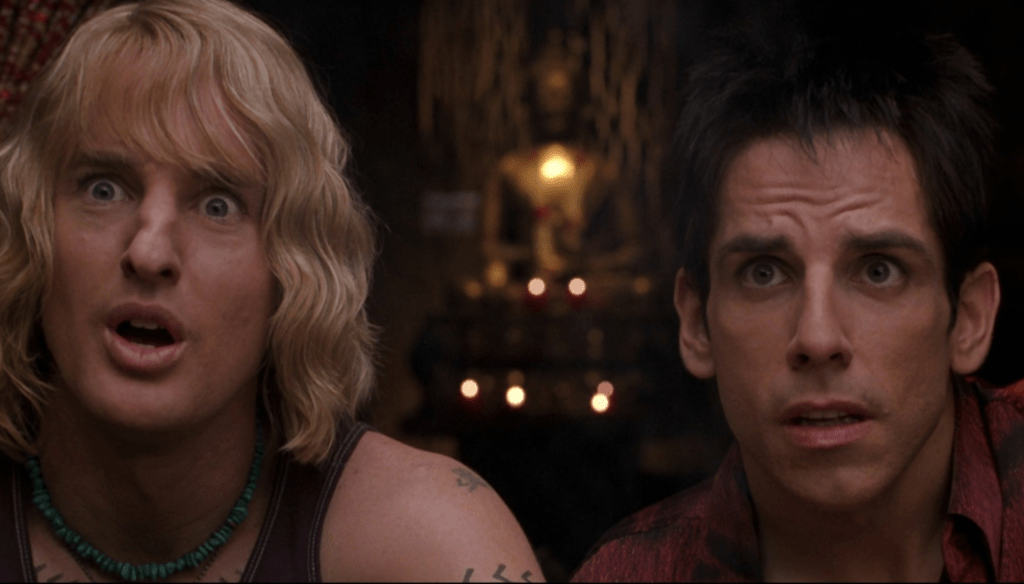 Ben Stiller e Owen Wilson in una scena di Zoolander (2001) di Ben Stiller