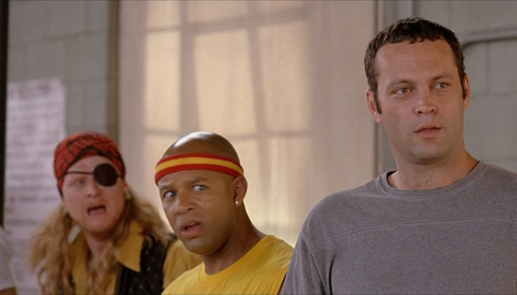 Vince Vaughn in una scena di Dodgeball (2004) di Rawson Marshall Thurber