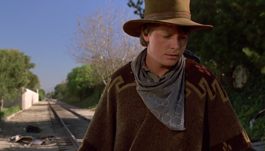 Michael J Fox (Marty) in una scena di Back to the future Part III (1990) di Robert Zemeckis 