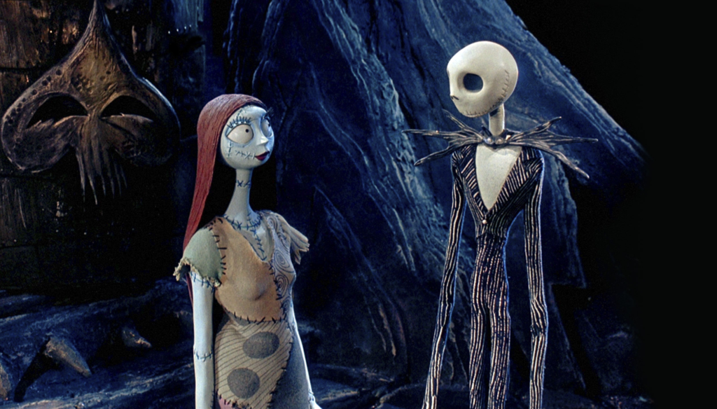 Jack e Sally in Nightmare Before Christmas (1993) di Henry Selick