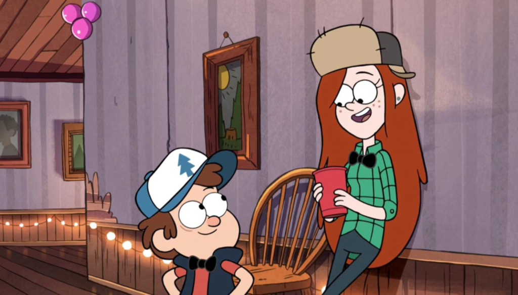 Dipper e Wendy in Gravity Falls (2012 - 2016)