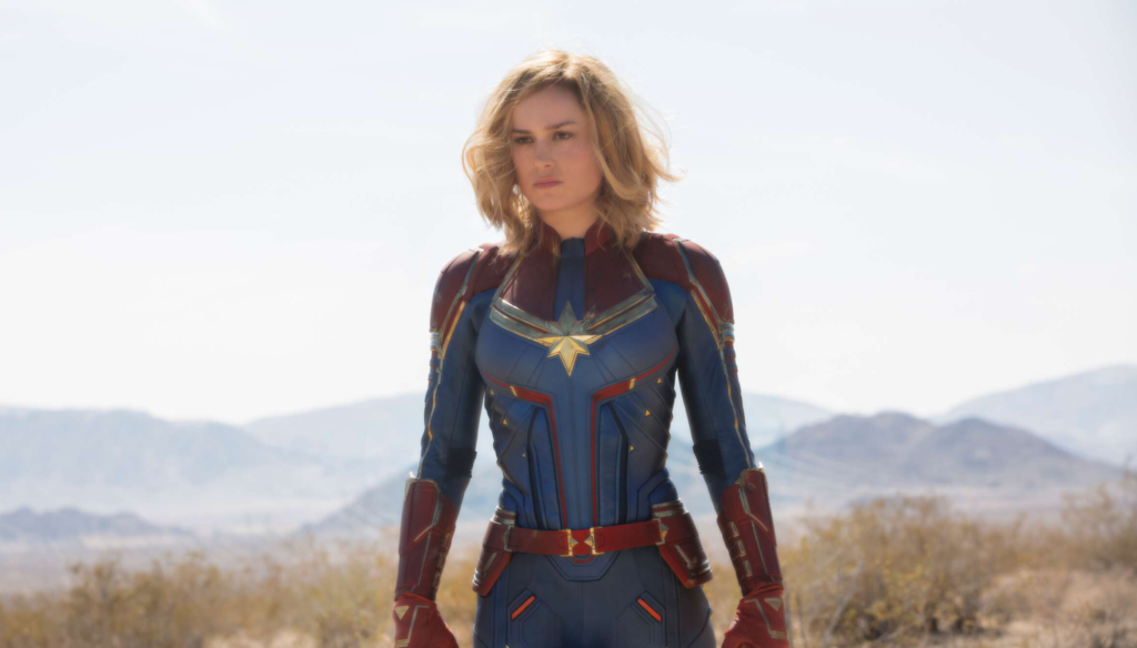 Brie Larson in una scena di Captain Marvel (2019) di Anna Boden e Ryan Fleck