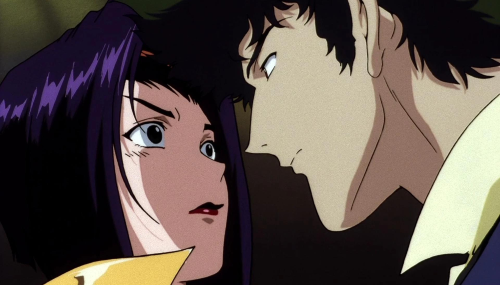 Spike e Faye nella serie anime Cowboy Bebop (1998-1999) di Shin'ichirō Watanabe