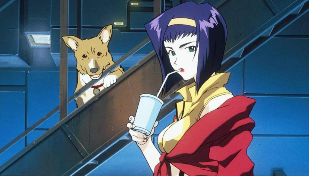 Faye e Ein nella serie anime Cowboy Bebop (1998-1999) di Shin'ichirō Watanabe