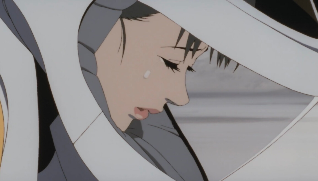Chiyoko Fujiwara sulla luna in una scena di Millennium Actress (2001) di Satoshi Kon