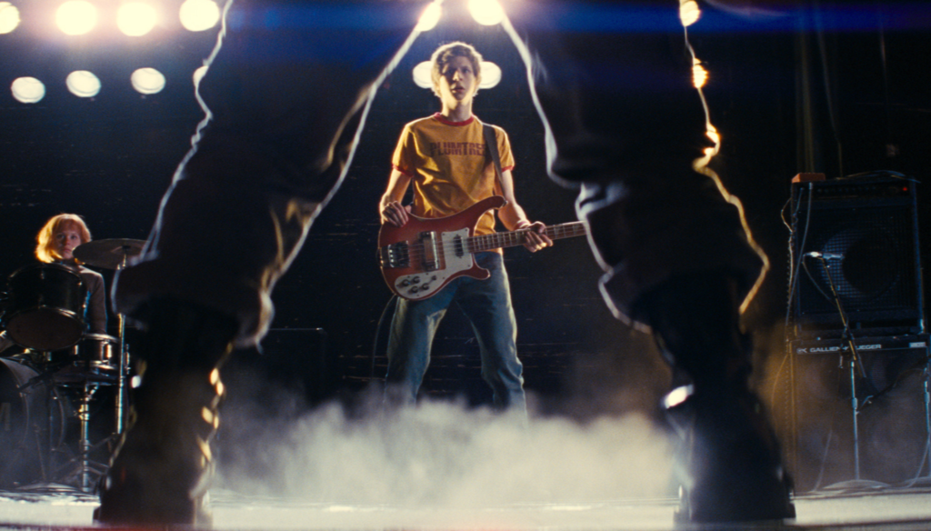 Michael Cera in una scena di Scott Pilgrim vs The World (2010) di Edward Wright