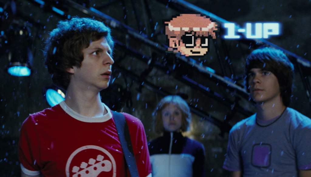 Michael Cera in una scena di Scott Pilgrim vs The World (2010) di Edward Wright