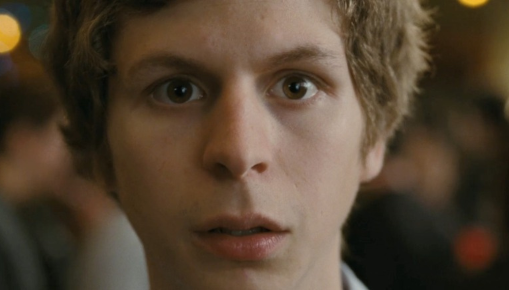 Michael Cera in una scena di Scott Pilgrim vs The World (2010) di Edward Wright