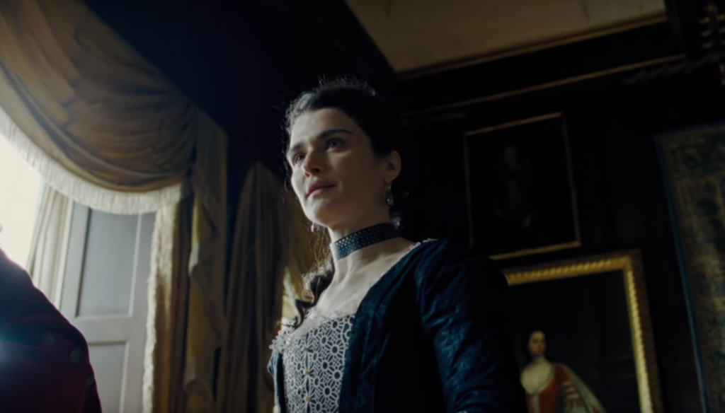 Rachel Weisz in una scena di La Favorita (2018) di Yorgos Lanthimos